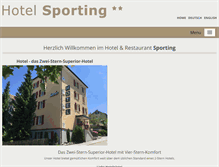Tablet Screenshot of hotel-sporting.ch